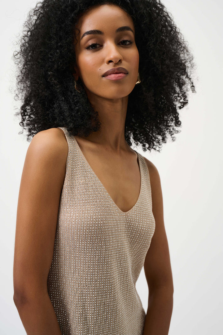 Ribkoff Shimmer Knit Sweater Tank