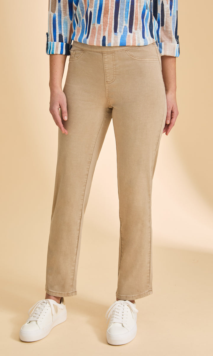 Pull On Straight-Leg Pant