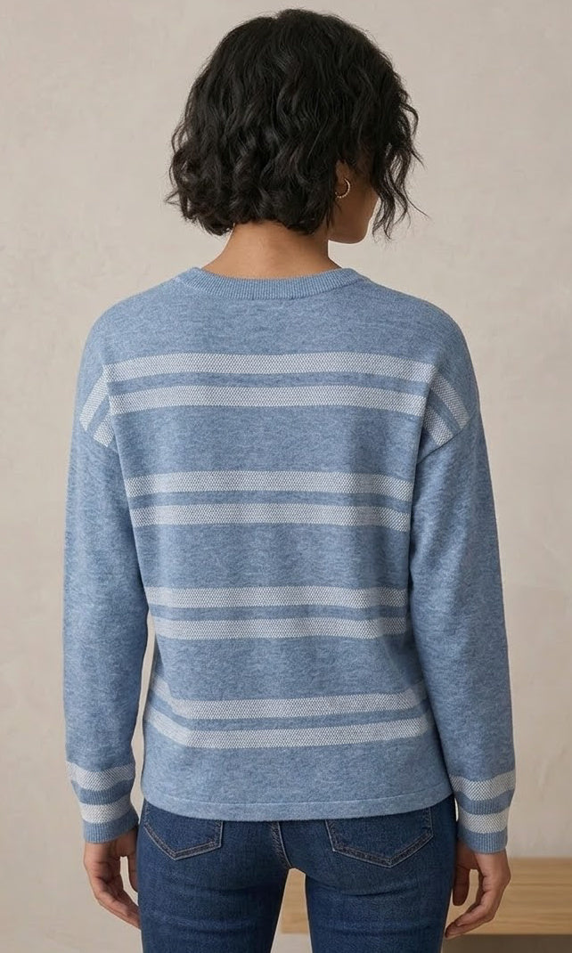 Heart Detail Crew Neck Sweater