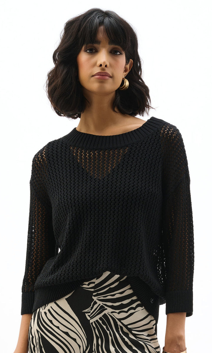 Ribkoff Open Knit Pullover Sweater