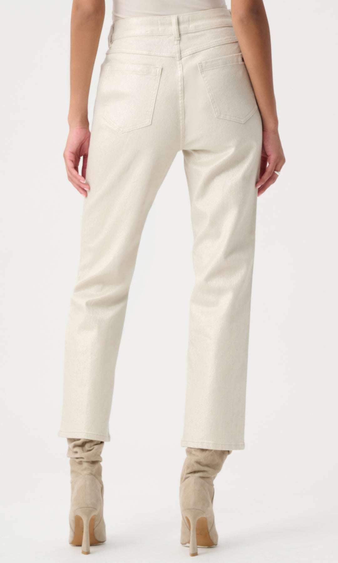 Ribkoff Classic Straight Leg Metallic Jeans