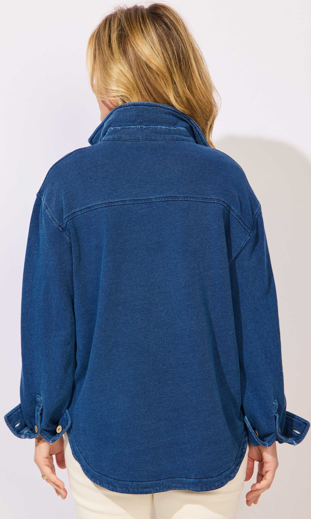French Terry Button Front Jacket