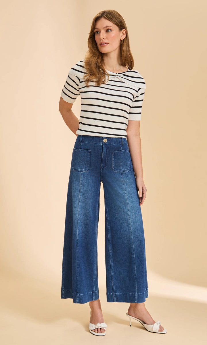 Cropped Wide-Leg Denim