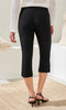 Pull-On Cropped Slim Pant With Button Detail