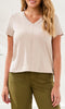 V-Neck Short Sleeve Top With Center Seam