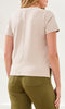 V-Neck Short Sleeve Top With Center Seam