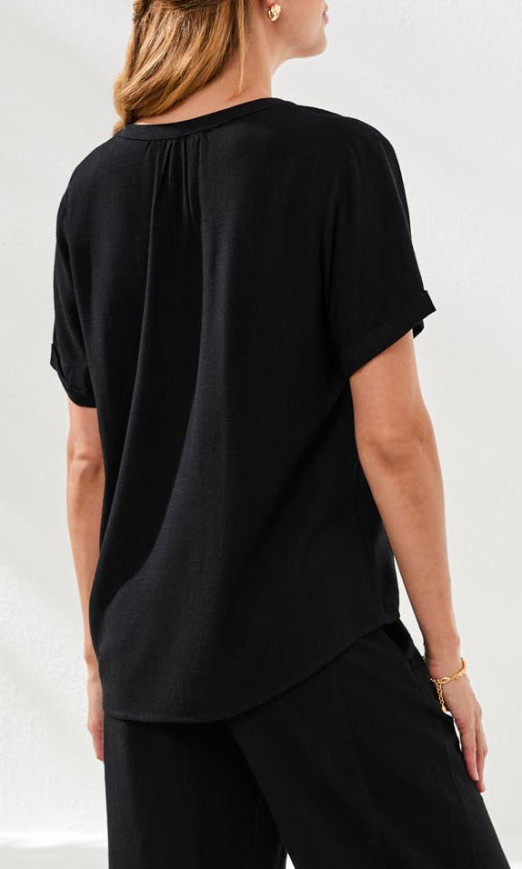 Relaxed Viscose Linen Top