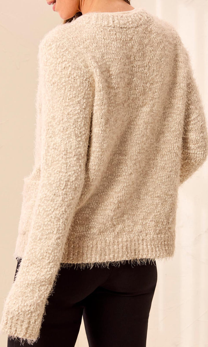 Textured Button Front Cardigan
