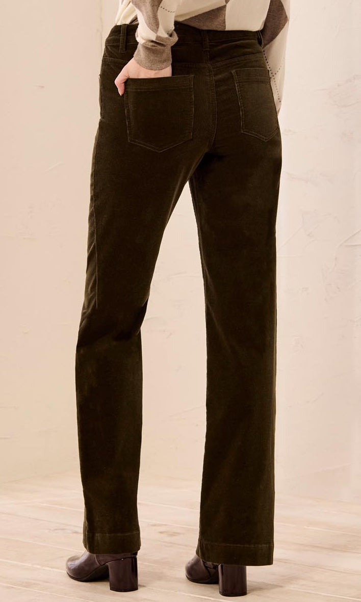 Corduroy Straight Leg Pants
