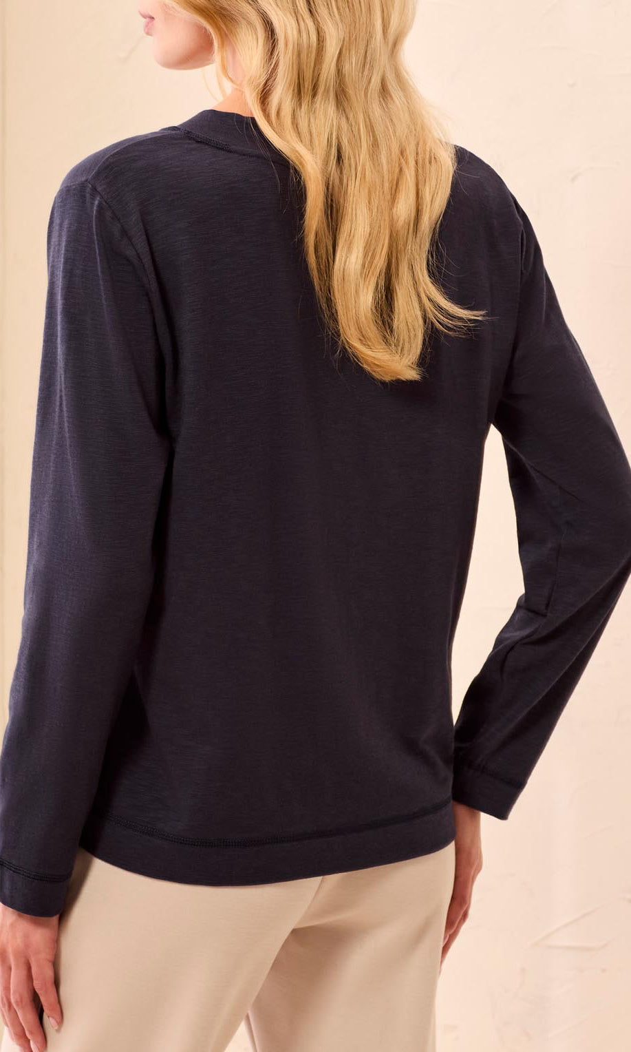 V-Neck Long Sleeve Top