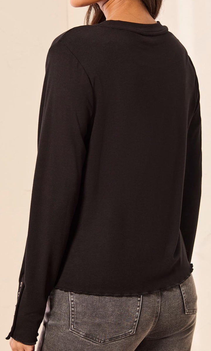 Button Cuff Long Sleeve Top