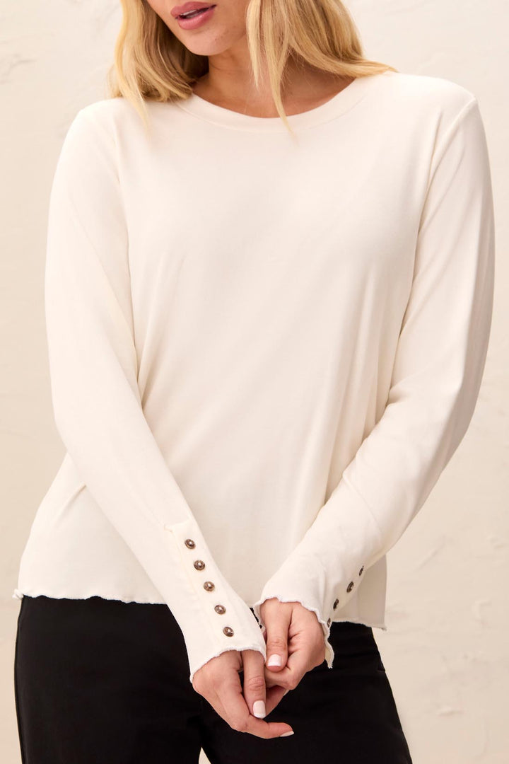 Button Cuff Long Sleeve Top