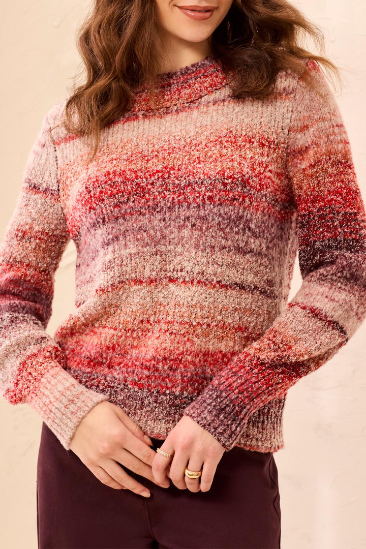 Textured Funnel Neck Sweater