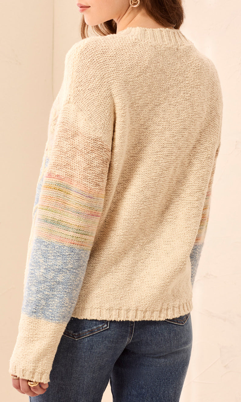 Embroidered Floral Knit Sweater