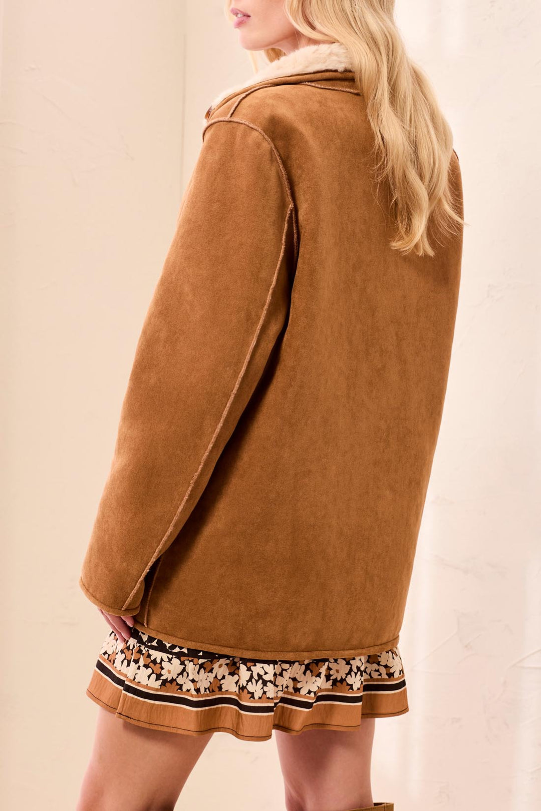 Reversible Sherpa Faux Suede Jacket