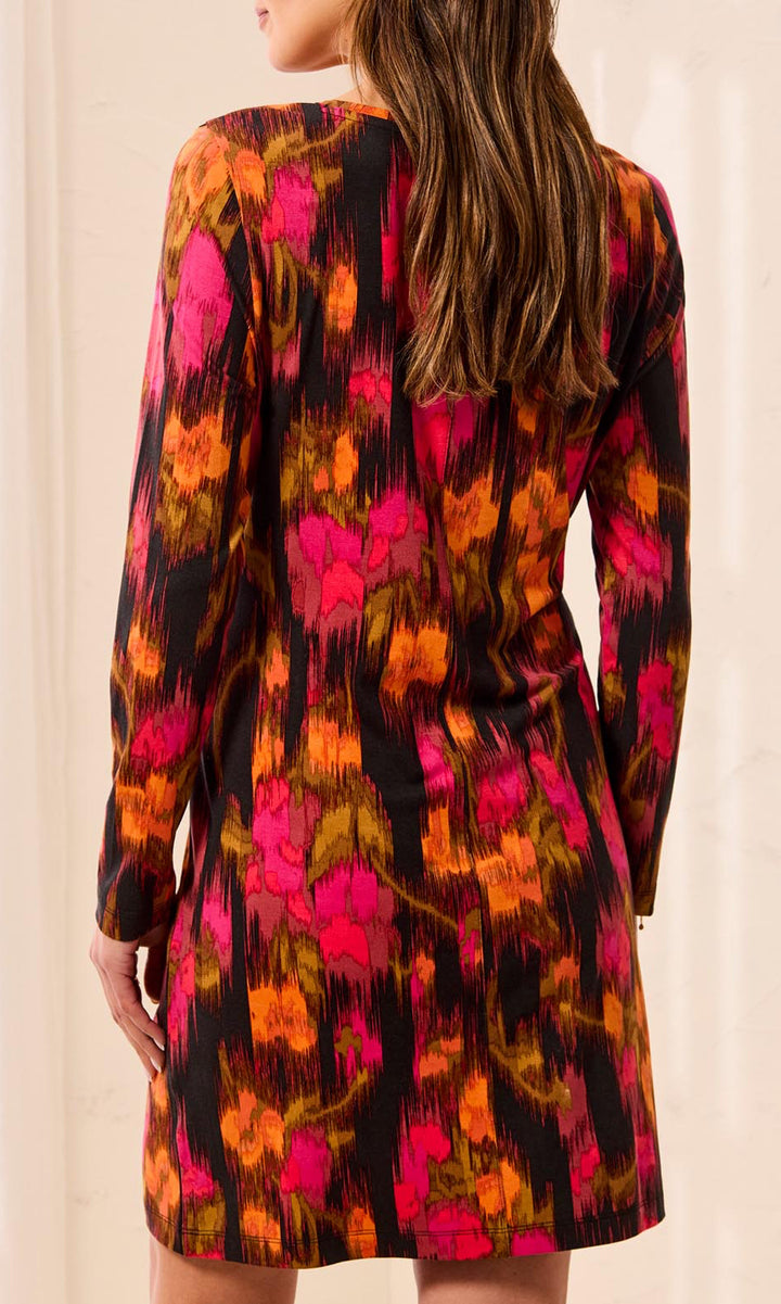 Abstract Print Front Detail Dress