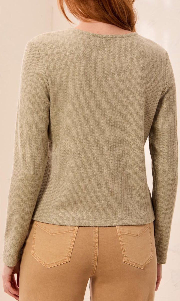 Ribbed Button Front Cardigan