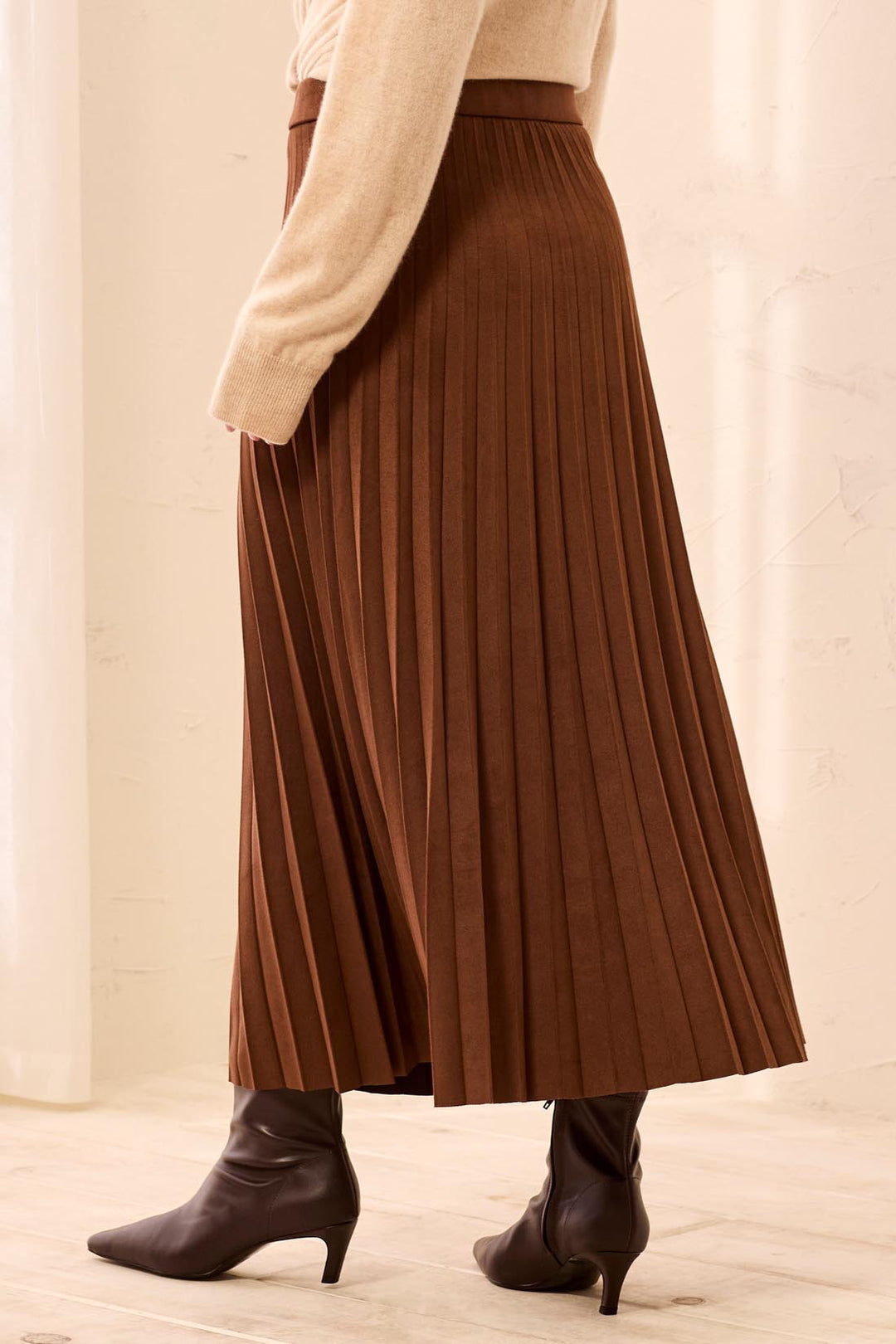 Pleated Maxi Skirt