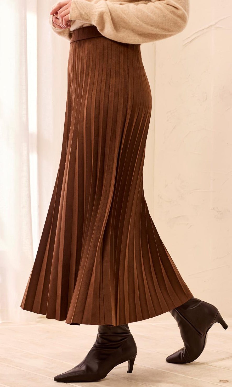 Pleated Maxi Skirt