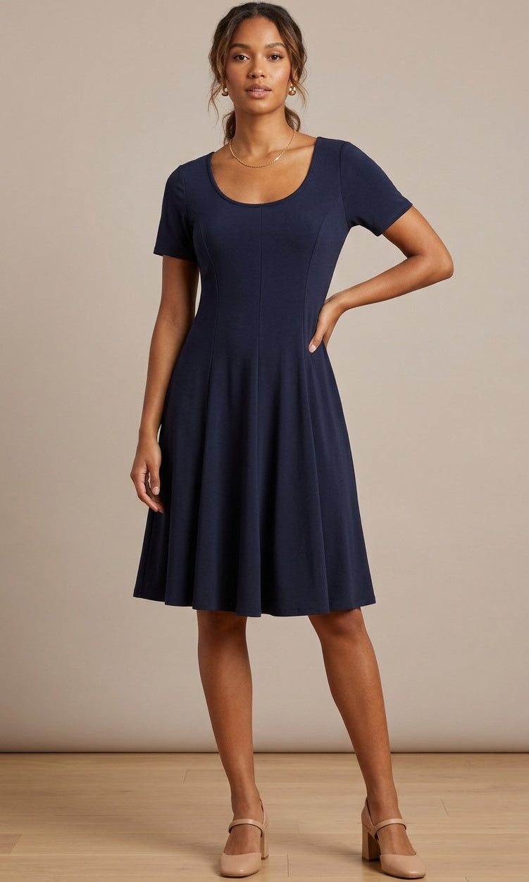 Fit & Flare Knit Dress