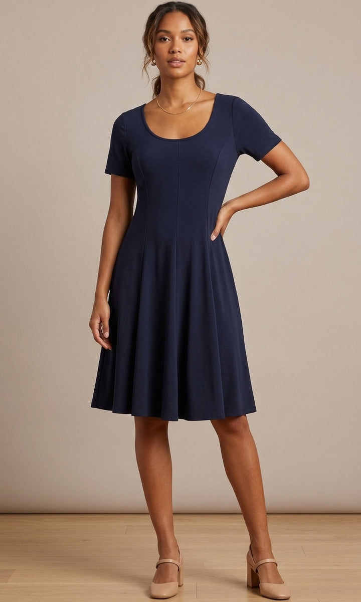 Fit & Flare Knit Dress