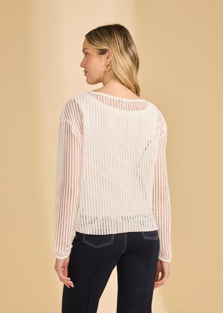 Open-Knit Long Sleeve Sweater