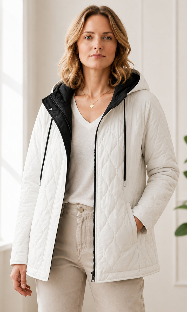 Reversible Hooded Quilted Jacket