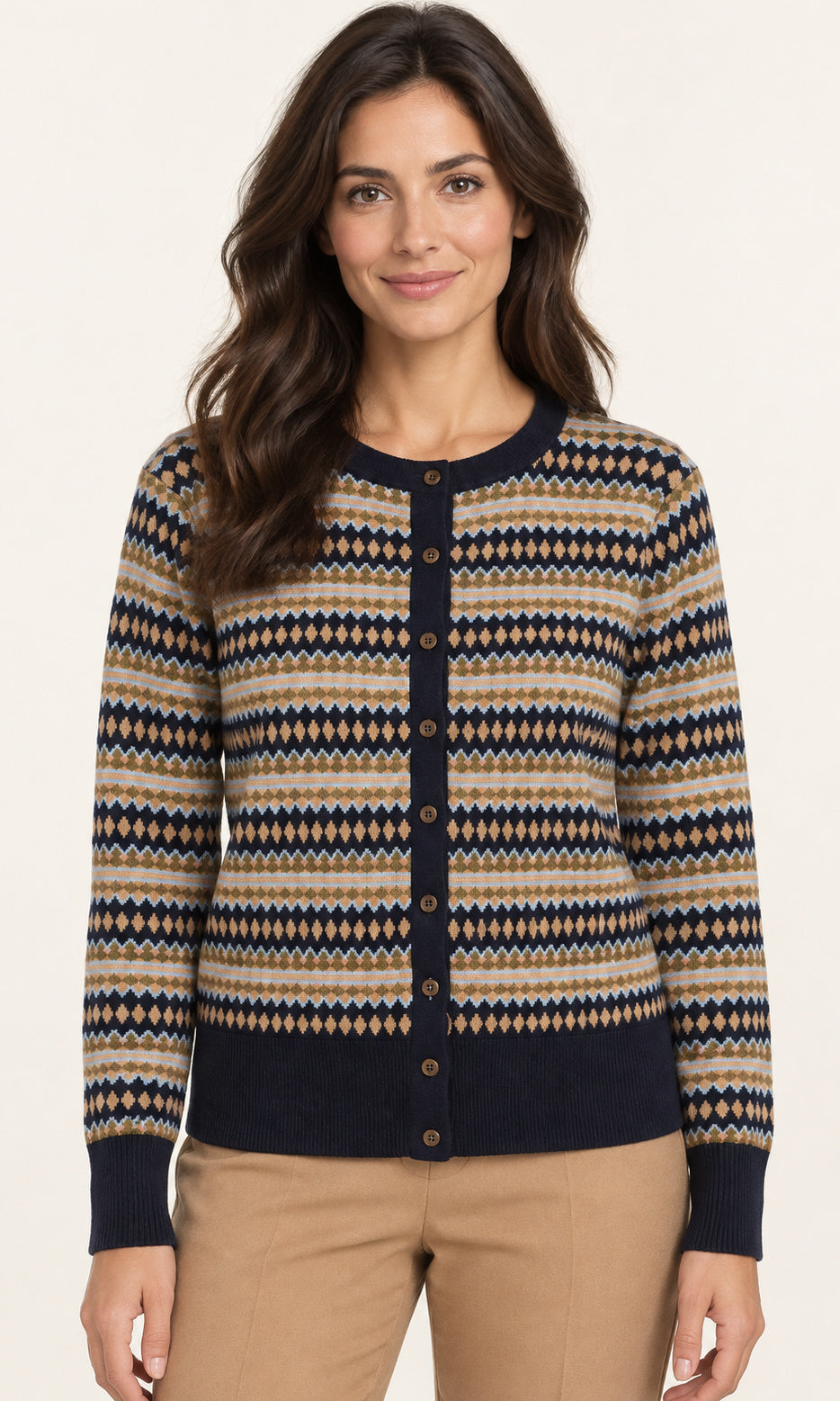 Fair Isle Organic Cotton Cardigan