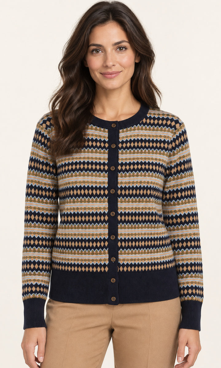 Fair Isle Organic Cotton Cardigan