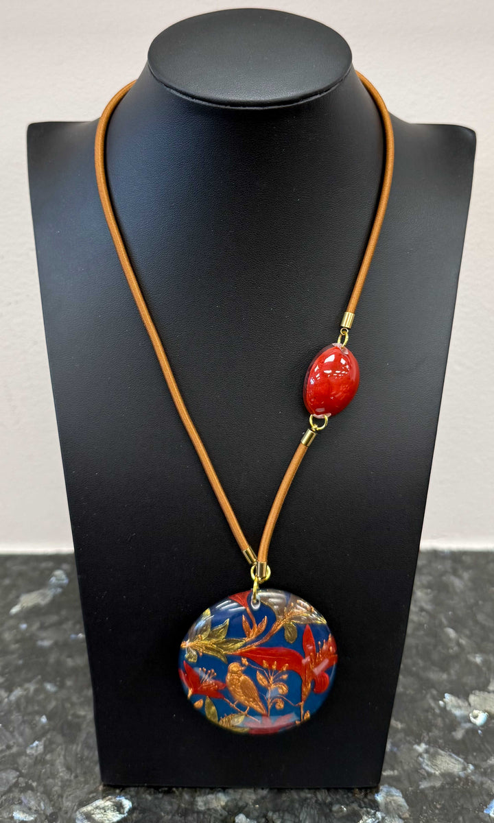 Reversible Floral Pendant Necklace