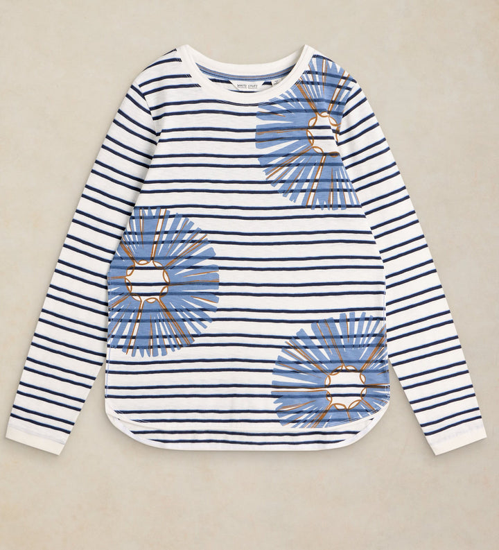 Printed Cotton Long Sleeve Top