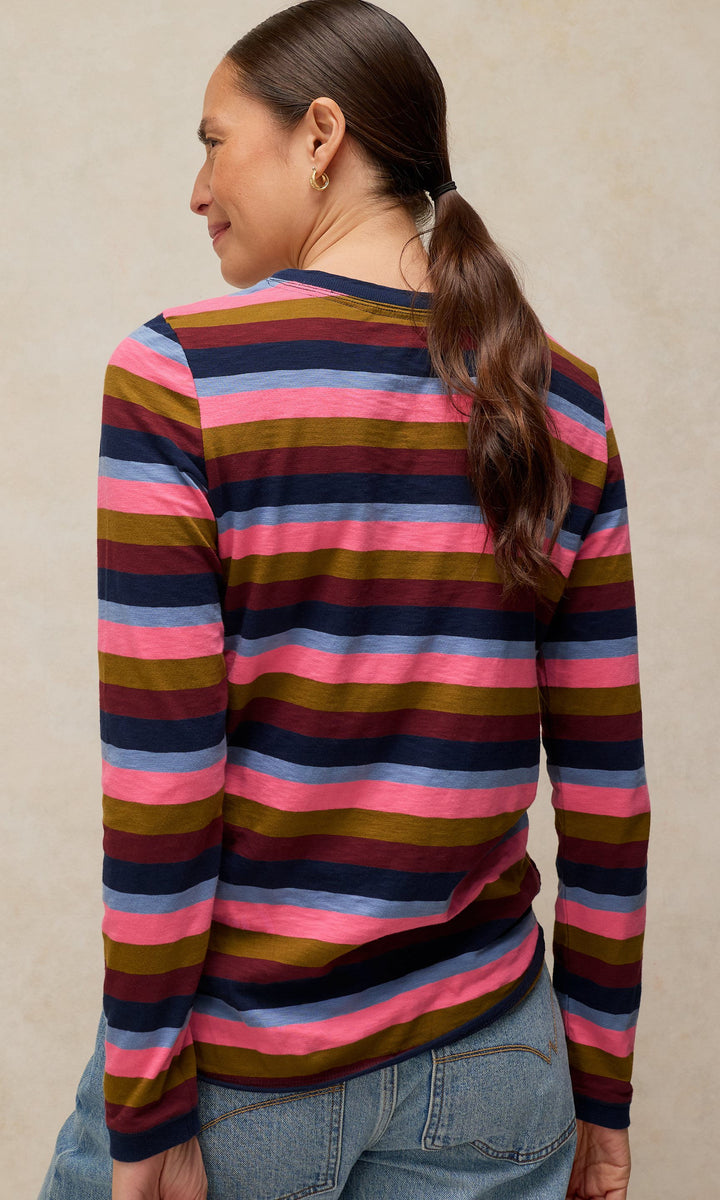 Striped Long Sleeve Cotton Top