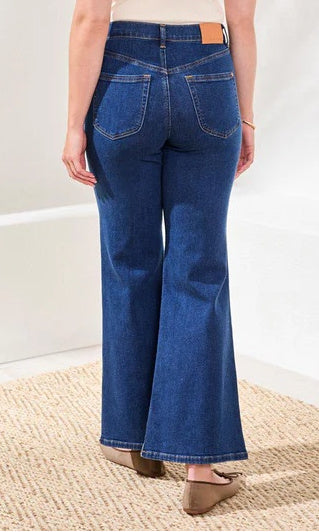 Curve Hugging Palazzo Denim