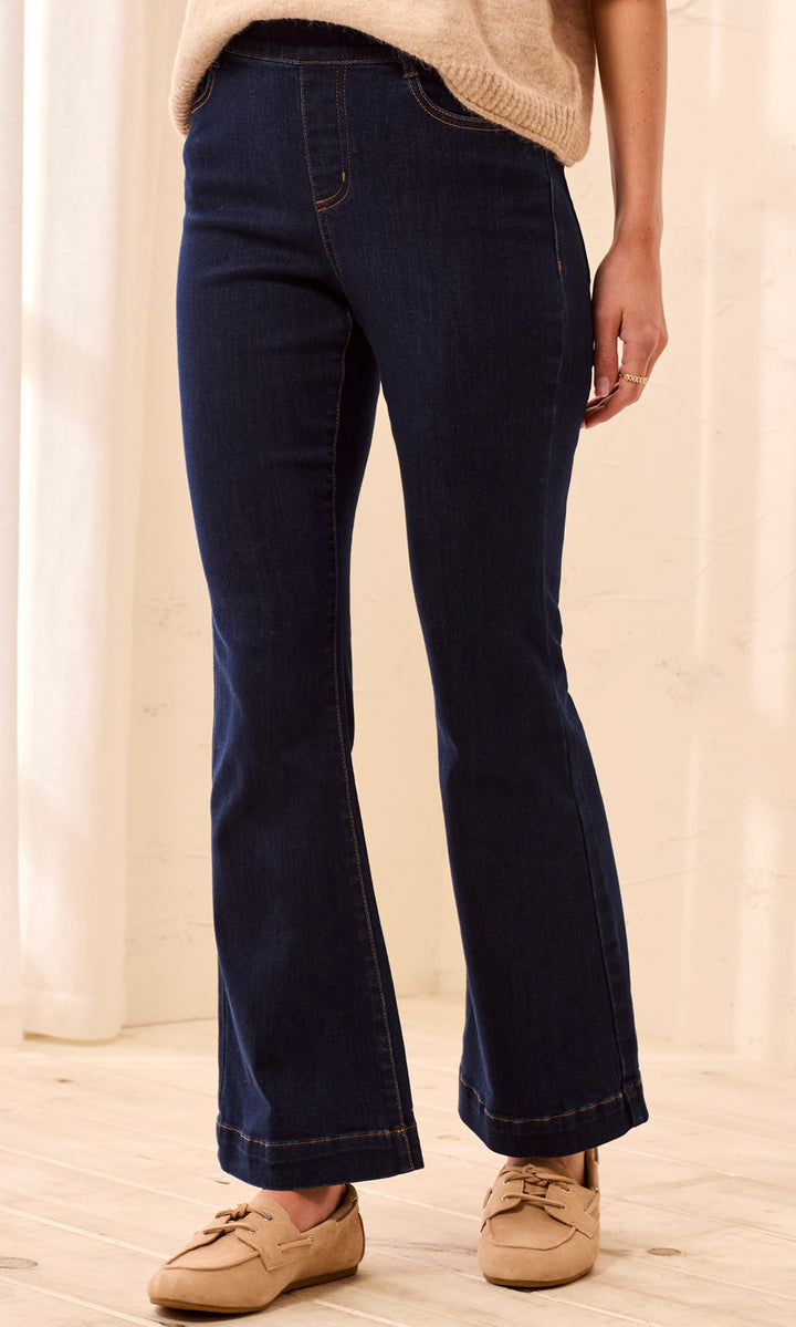 Pull-On Flare Jeans