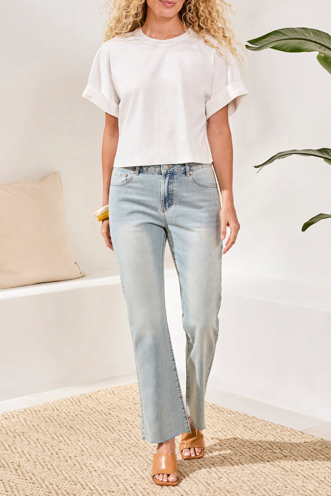 Relaxed Cotton Cropped Tee