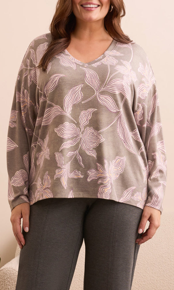 Soft Knit Top With Side Slits