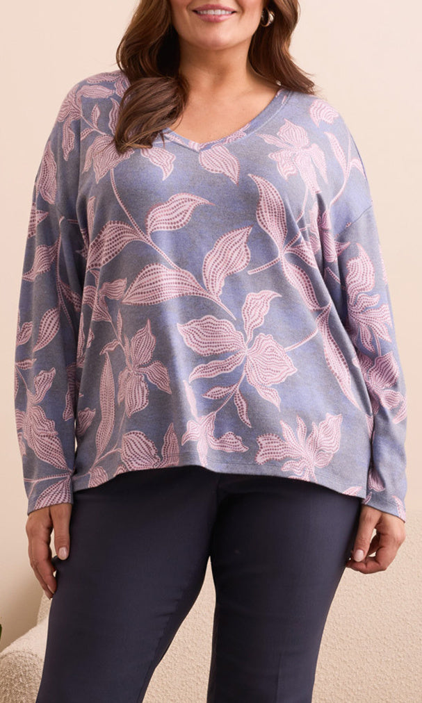 Soft Knit Top With Side Slits