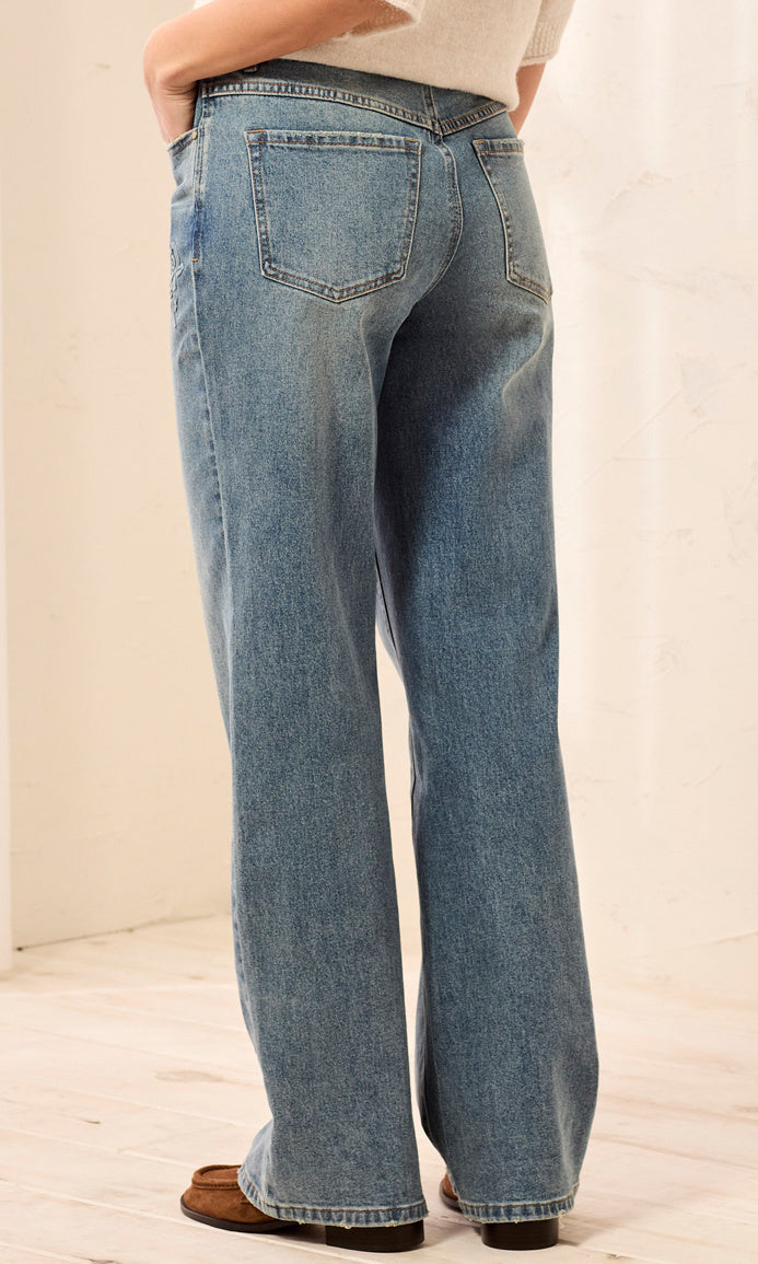 3-D Flower Denim