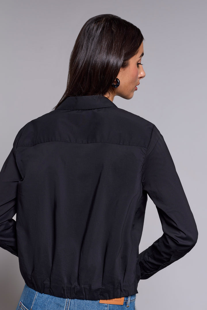 Twist Front Button Up Shirt