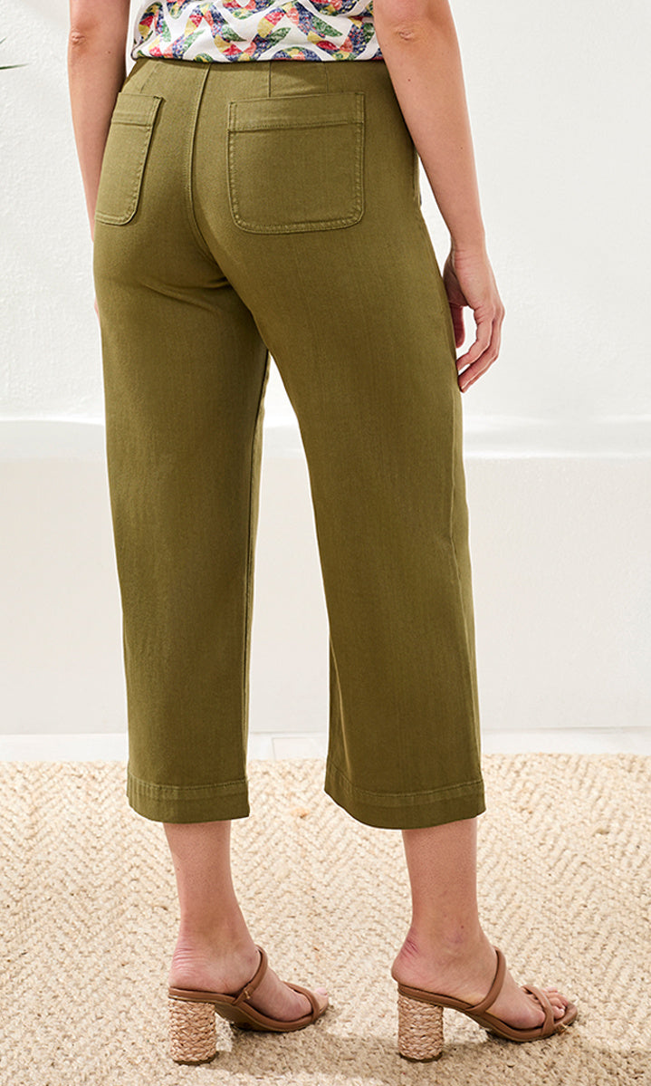 Cropped Wide Leg Utility Pants