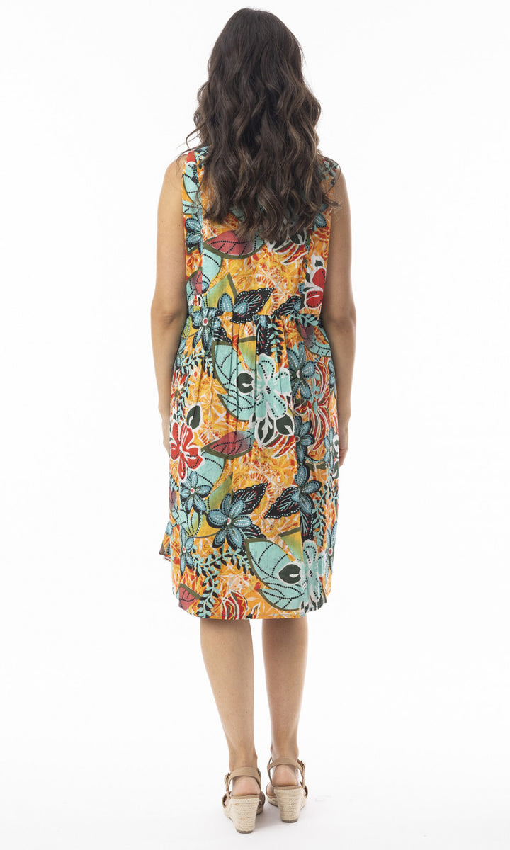 Reversible Organic Cotton Patchwork Print Sleeveless Dress