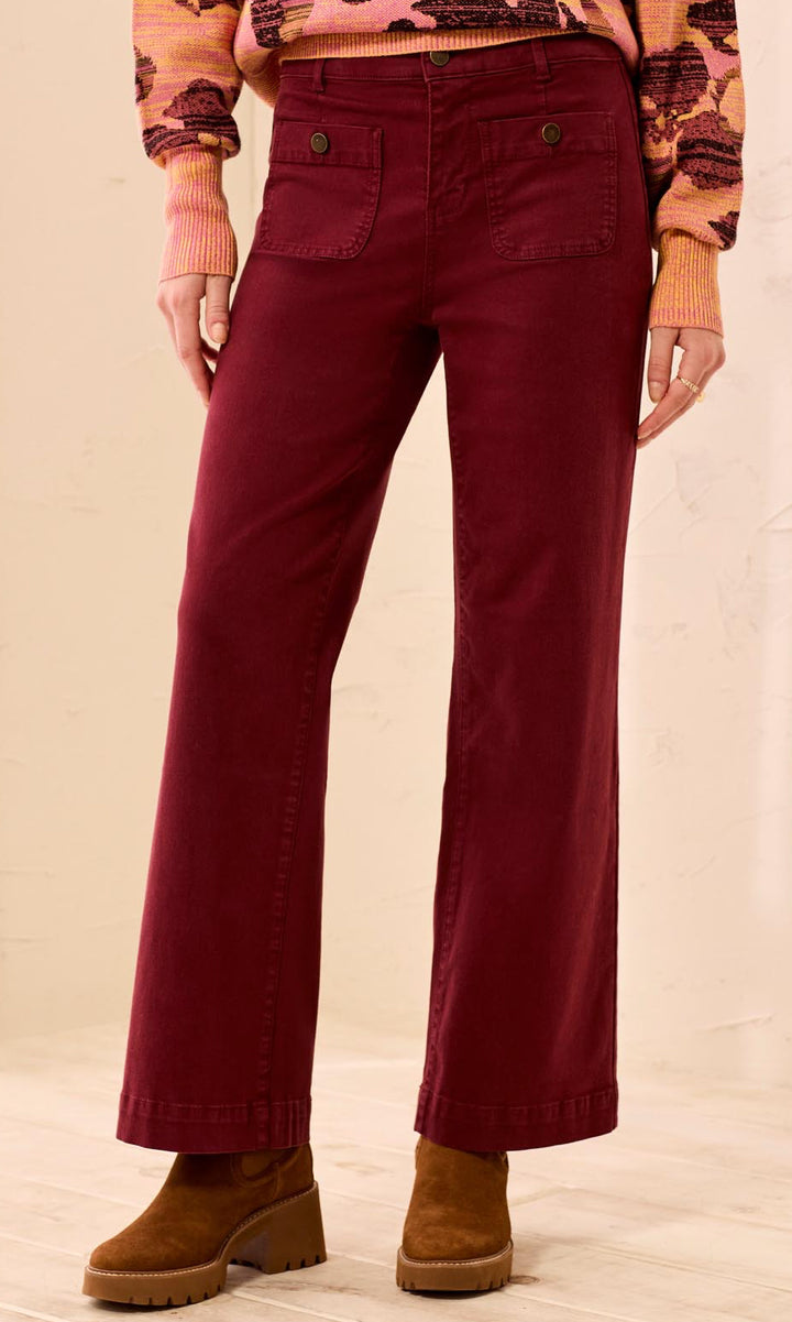 High-Rise Patch Pocket Pants