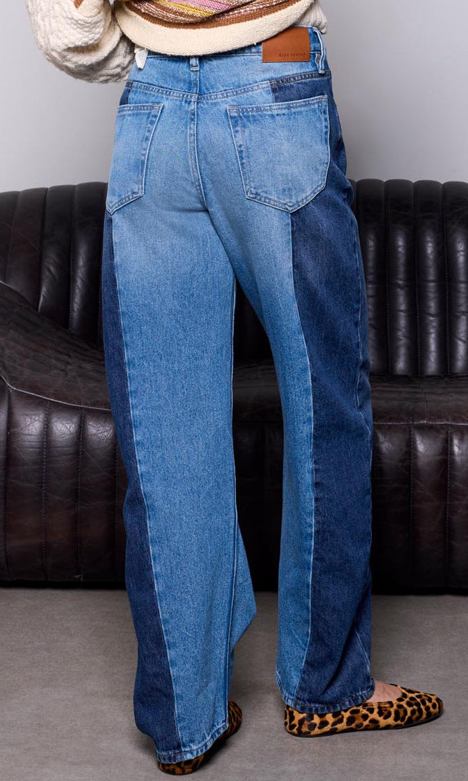 Brooke | Two Tone Straight Leg Jeans