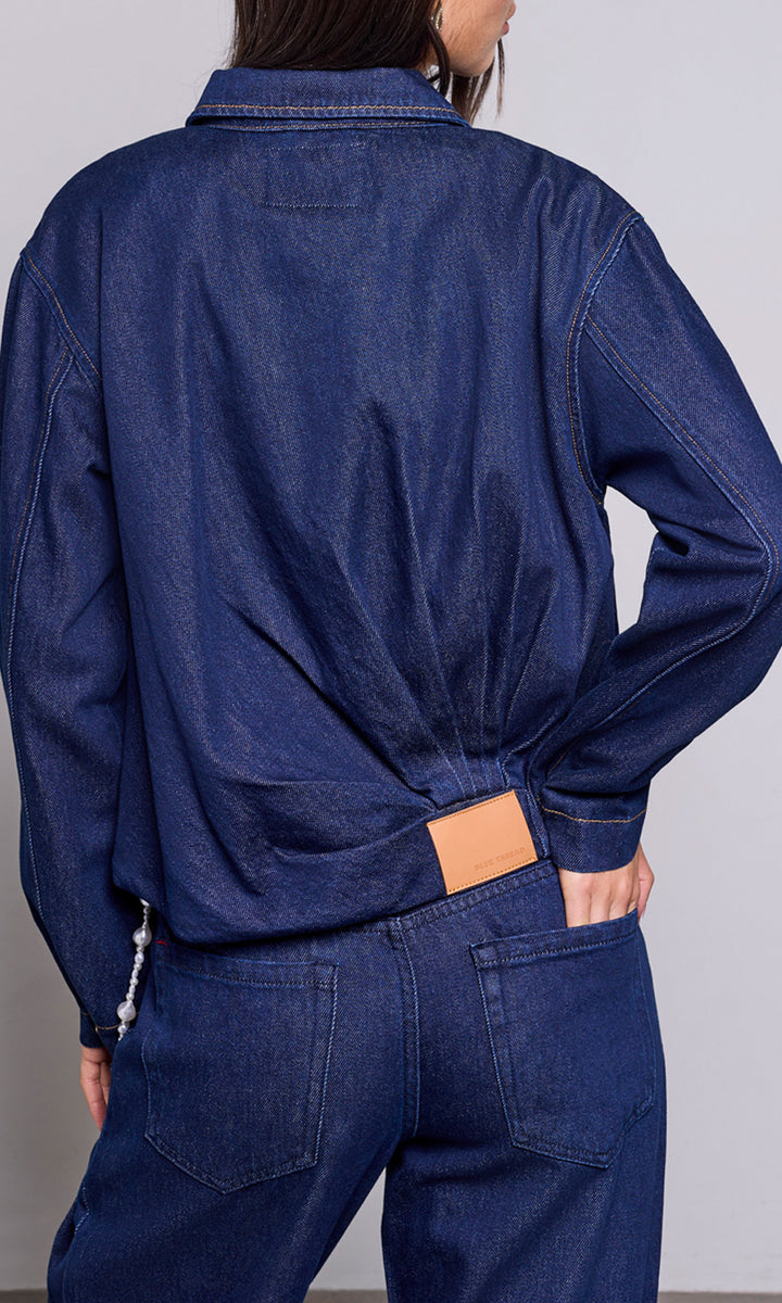 Zip-Up Denim Jacket