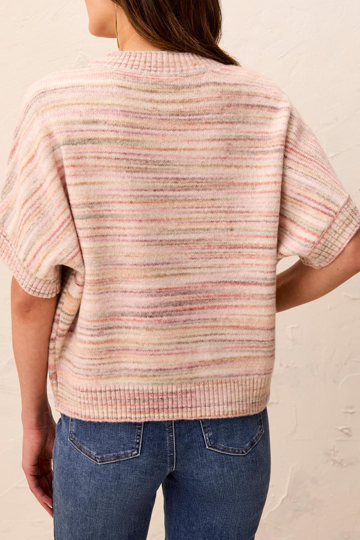 Space-Dye Short-Sleeve Sweater