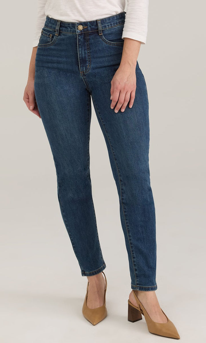 High Rise Slim Leg Jeans