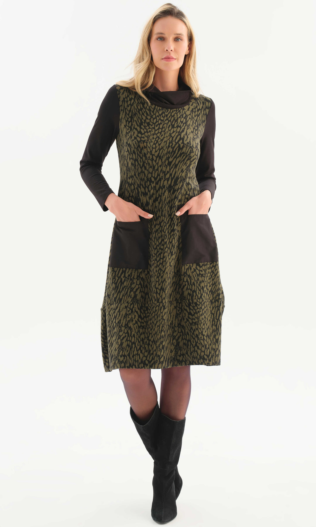 Animal Print Cocoon Dress