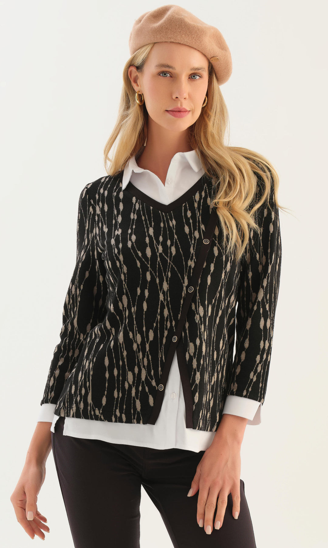 Abstract Print Fooler Top