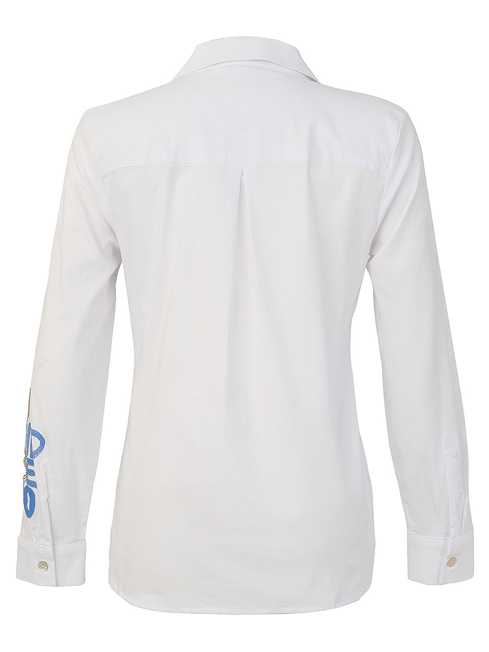 Embellished Graphic Button-Up Shirt