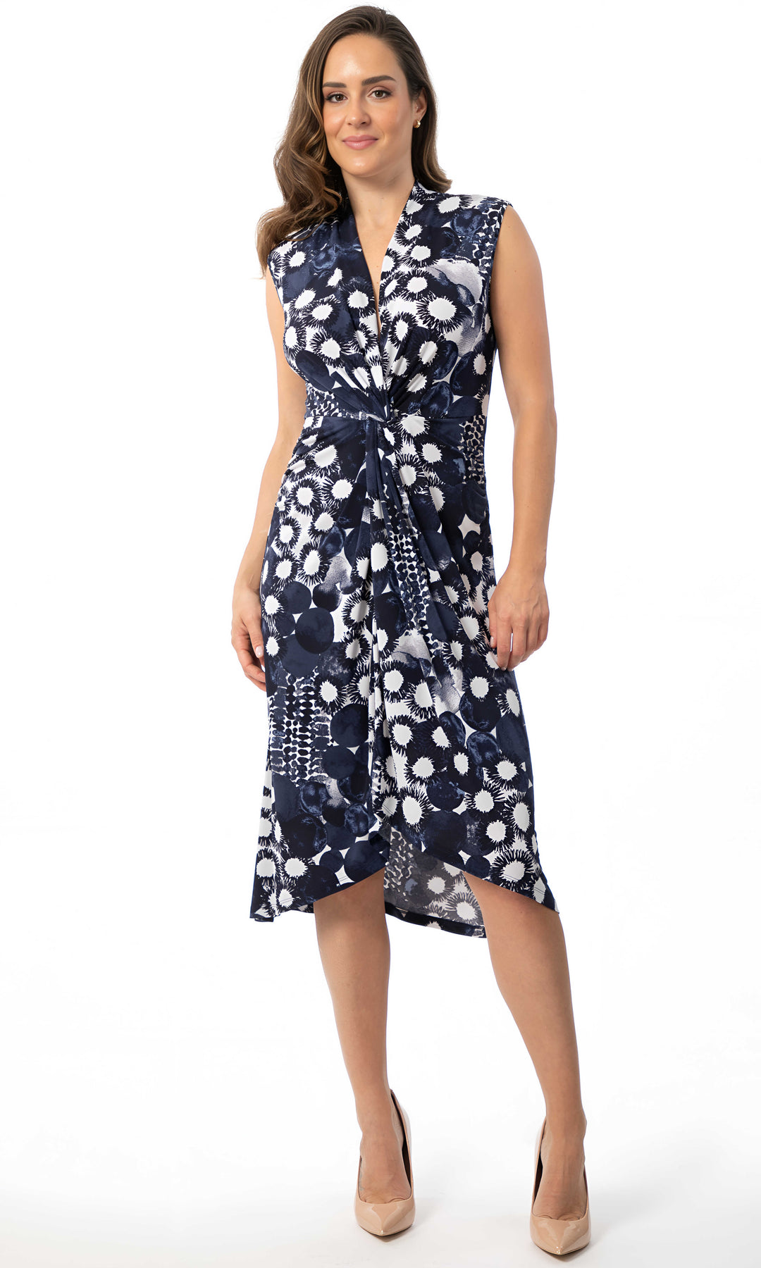 Twist Front Midi Dress